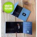 Visitenkarten mit Fensterfalz 170 x 55 mm und 2 Klappen