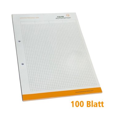 Blöcke DIN-A4 - 100 Blatt - 1-farbig Graustufen