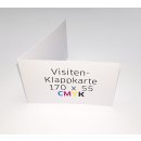 Klapp-Visitenkarten, 170 x 55 mm (offen), 2-seitiger Druck